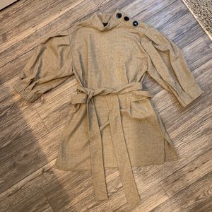 ZARA high neck tan tunic